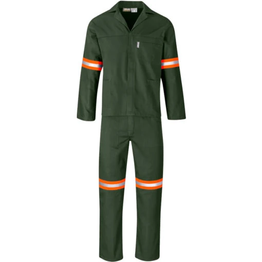 Dark Green Acid Resistant Conti Suit with Reflective
